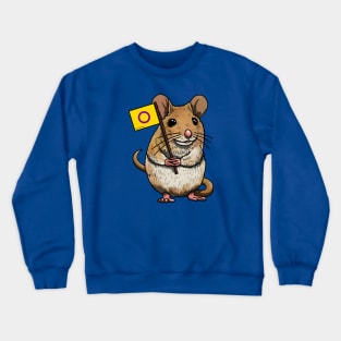 Mouse with Intersex Flag Crewneck Sweatshirt